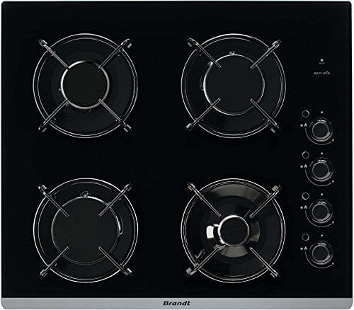 BRANDT Table gaz BPG6413B 4 foyers gaz Noir