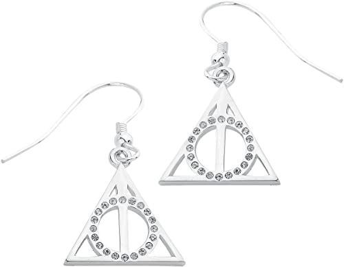 Harry Potter Les Reliques De La Mort Femme Boucles d'oreilles Couleur Argent Argent Sterling