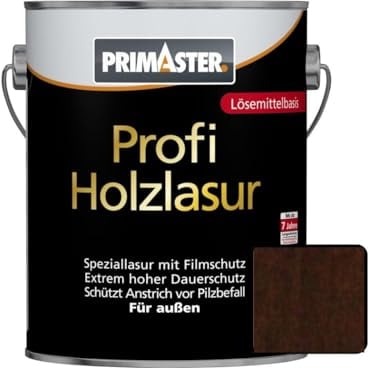 Primaster Profi Holzlasur 2,5l Nussbaum Holzschutzlasur Dauerschutzlasur
