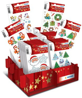 HERMA WeihnachtsSticker DECOR Weihnachtsklassiker, Display