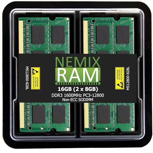 16 GB (2 x 8GB) DDR3 – 1600 MHz PC3 – 12800 SODIMM 2Rx8 di memoria