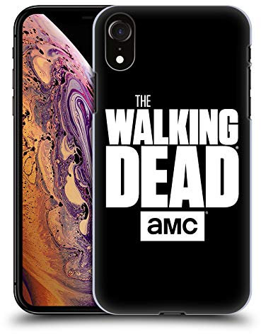 Head Case Designs Offizielle Zugelassen AMC The Walking Dead Schwarz Logo Harte Rueckseiten Handyhülle Hülle Huelle kompatibel mit Apple iPhone XR