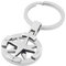 inSCINTILLE Moda nautica Portachiavi in acciaio lucido e satinato con rosa dei venti Argento