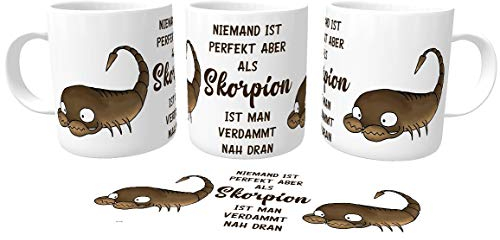 Kilala Geburtstagstasse Sternzeichen Horoskop Spruch Geburtstagsgeschenk lustiges Geschenk Becher Tee Tasse (24.10-22.11 Skorpion)