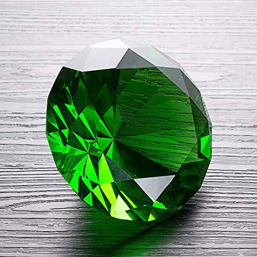 Lucky House 80mm Farbe Kristall Diamant Rosa Rot Briefbeschwerer Riesen Edelstein Alles Gute Zum Geburtstag Hochzeit Gnade Dekorative Geschenk Spielzeug (Grün)