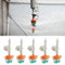 Duokon 5pcs Mikro-Tropfsystem Sprühdüsen 360° drehbar, einstellbar, Wasser sparend, Antidrip, Hängespritze, Gartenbewässerung, ABS Material, Kugelventil, Rotary, Bewässerungssystem