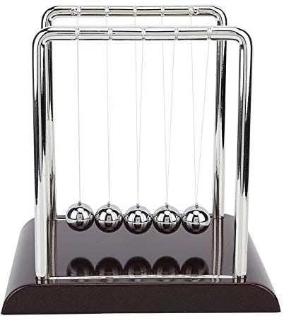 Newtons Wiege Feste Metallphysik Wissenschaft Ball Balance Schwingpendel Magnetkugel Spielzeug Haus Büro Schreibtisch Dekoration(L)