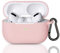 MATEPROX für Airpods Pro Hülle TPU AirPods Pro Case Hülle, Tragbare Stoßfeste Schutzhülle mit Karabiner, Unterstützt Kabelloses Laden-Sand pink