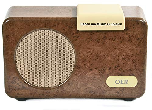 OER Musik Player, Musikbox für Demenzpatienten, Seniorenradio mit Leichte Bedienung, Speziell für Senioren mit Alzheimer, Geschenk für Menschen mit Demenz, Demenz Hilfsmittel (Walnuss)