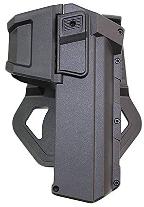 Tactical Gun Holster Tactical Movable Pistol Airsoft Holsters Right Hand Waist Gun Holster Men & Women Gun Pistol Bag Pouch Case Hunting Accessories for Glock 17 18 w/ Flashlight Mounted Holder