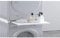 Piano supporto per lavatrice asciugatrice alluminio con cassetto colore bianco