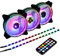 Ubanner DS 120 MM Rainbow RGB Case Ventole per PC Case, Torre Piena, Torre Centrale,LED Fans (3 pz Ventole LED e 2 pz Striscia LED, Controller RF, Serie B)