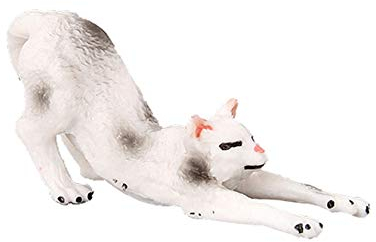qiaoxiahe Katzenfiguren Haus/Auto Dekoration Handwerk Ornamente Zubehör Harz Katze Katzenspielzeug Kunststoff klein Katze Figuren Simulation Moulds Kinder Spielzeug Bunt