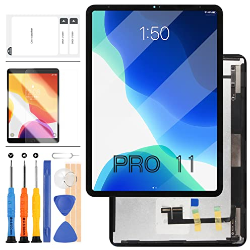 Schermo di Ricambio per iPad PRO 11 (2018/2020) A1980 A1934 A2013 A2068 A2230 Display LCD Touch Screen Digitizer Assembly Kit Parti di Riparazione, Strumenti Gratuiti e Pellicola Protettiva Inclusa