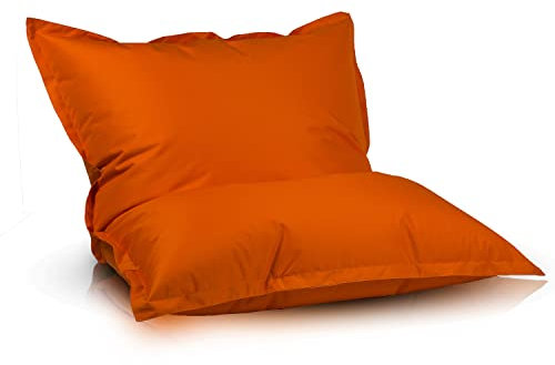 Ecopuf - Sako Pouf Coussin pour Enfants - Pouf pour Chambre d'enfants - Sac en Tissu Robuste - Fauteuil de détente - Ameublement - Fauteuil M - 170x135 - Orange Nc9