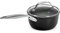 Barazzoni Black Titan Pro, Casseruola ML ø16cm con coperchio in vetro, Manico in acciaio rivettato, Antiaderente Titan Pro (5 Strati). Made in Italy