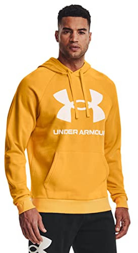 Under Armour Mens Fleece Tops Men's Ua Rival Fleece Big Logo Hoodie, RIS, 1357093-782, MD