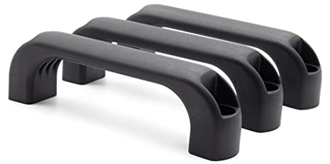 Enkotrade 3 Stück Bügelgriff mit Durchgangslöchern, Breite: 151 mm, Kunststoff Griff Handgriff D-Form Zuggriff Möbelgriff Türgriff