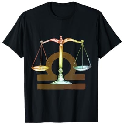 Waage Aquarell Libra Tierkreiszeichen Sternzeichen Tierkreis T-Shirt