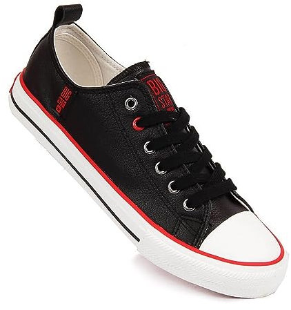 Big Star Low-Top Sneakers W Jj274129 Black, Damen-Sneaker, Schwarz, 37 EU