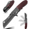 YF SMART® 3,4 Klappmesser, Messer mit Holzgriff, aus hochwertigem Edelstahl, scharfes Outdoor-Survival-Messer - Outdoor-Messer mit Clip - Campingmesser mit Abenteuer, Extra Sharp