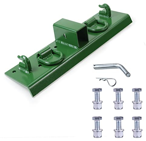 OneChoi Ganci per benna per trattore, con gancio da 5,1 cm, ganci a benna di grado G70, anelli a D forgiati, bulloni a gancio per secchio John Deere (bullone verde da 3,8 cm)