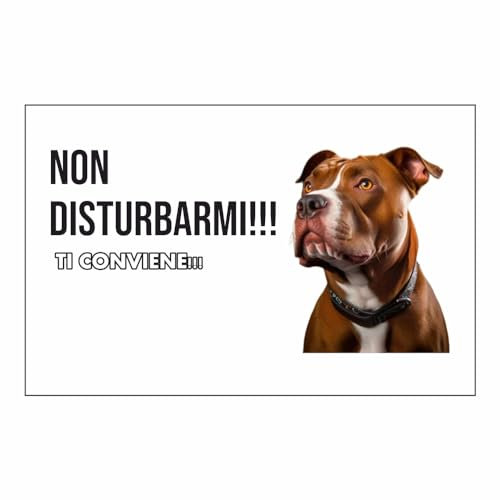 NEW CARTELLO SEGNALETICO - Attenti al cane boxer, NON DISTURBARMI - Adesivo Extra Resistente, Pannello in Forex, Pannello In Alluminio (PANNELLO IN ALLUMINIO 30X42 CM)