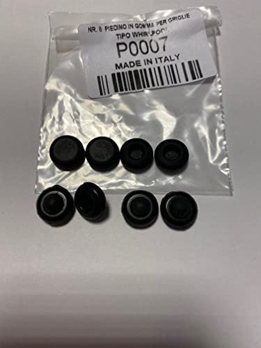 COMPATIBILI CON IGNIS 8 kit gommini di ricambio per griglia cucina a gas WHIRLPOOL (made in italy) P0007