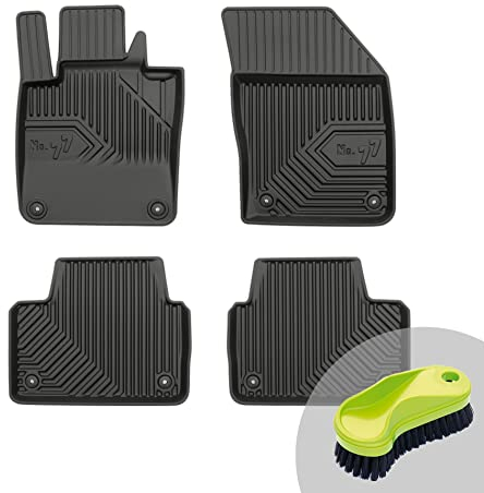 FROGUM No.77 Gummimatten Ganzjahresset von Auto Fußmatten Autofussmatten für Volvo S60 III ab 2018, für Volvo V60 II ab 2018, für Volvo V60 II Cross Country ab 2018 | Langlebiges TPE Material