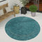 Paco Home Outdoor Teppich wetterfest & pflegeleicht Flachgewebe in Sisal-Optik mit Bordüre UV-beständig Modern für Balkon, Terrasse, Garten, Wohnzimmer, Grösse:200 cm Rund, Farbe:Türkis