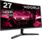KOORUI Gaming Monitor 27 Zoll, 1800R Gebogene Oberfläche, 2560X1440 (QHD) Bildschirm, 144 Hz 1 ms, DCI-P3 85%, Ultra dünner Rahmen, neigbar, Unterstützung für HDMI/DP