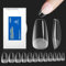 Beetles Court Coffin Faux Ongles 504pcs, Etch x Acrylique Capsules Ongles Pré-Poli Transparent Pose Americaine Avec Valise De Rangement Pour Manucure Et Diy Nail Art La Maison 12 Tailles Short Coffin