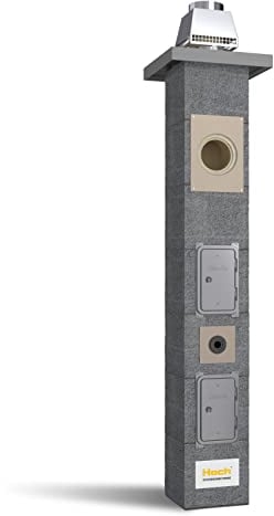 W3G LAS Schornstein Raumluftunabhängig - Keramikschornstein Bausatz massiv Ø 120mm, Höhe 4m
