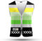REEFLEXX Herren-Fahrradweste - Stylische Warnweste mit auffälligen Farben/Mustern und starken Reflektoren - Erhöhte Sichtbarkeit im Straßenverkehr. Green Stripes, Größe S/M