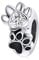 NINGAN 9925 Charm in argento sterling con stampa di zampa di animale domestico perline di chiusura Adatto per bracciali da donna