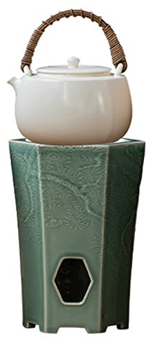 FUNNYBSG Japanische Teekanne, Holzkohle-Teekocher, feuerfester Ton-Teeofen, Keramik-Teeset 1000 ml