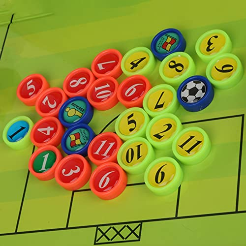 SIDID Tablero Tactico de Futbol con Cremallera Plegable, Magnéticas Tablero de Tácticas Portapapeles de Fútbol para Entrenador con Imanes Lapiceros y Goma de Borrar (Color : F)