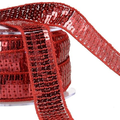 Spule mit Pailletten, 14,5 m, Violett / Pflaume – Größe 40 mm