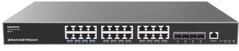GRANDSTREAM GWN7813P Managed Layer Switch (Layer) 3 Rackable Ports: 24x GbE RJ45 PoE 802.3 AF/at, 60W pro Port, 4X SFP+, redundante PSU optional Marke