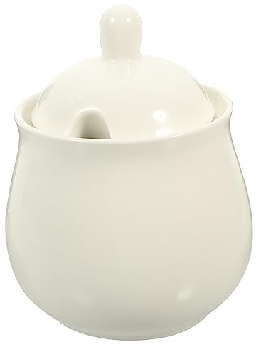 Milisten Set Di Zuccheriere in Ceramica Con Coperchio Porta-zollette Di Zucchero in Porcellana Grazioso Barattolo Per Sale Da Cucina Dispenser Per Farina Barattolo Rustico in Ceramica