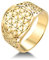 Amaxer Blume des Lebens Ring für Damen, Mandala, heilige Geometrie, trendig, Edelstahl, ausgehöhlt, Statement-Band, Fingerring (Gold, 19mm)