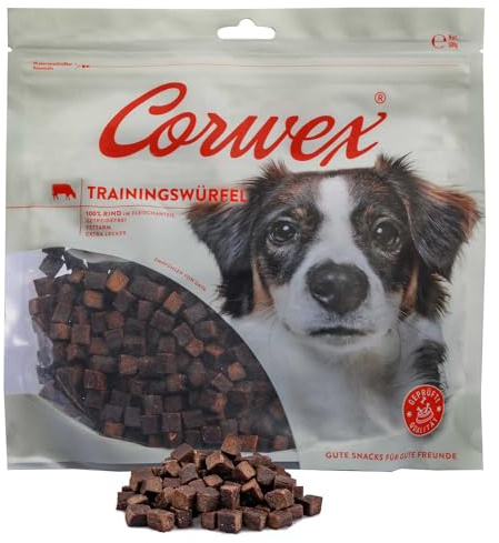 Corwex Trainingswürfel (500g, Rind) Hundesnacks mit Rind, Monoprotein, Trainee Snack, getreidefreie Leckerlie fürs Hundetraining