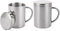 CYEER 2 PCS Camping Mug, 13.5oz/400ml Stainless Steel Mug, Double Wall Vacuum Metal Coffee Cup Insulated Cups with Lid for Home Office Camping Picnic