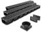 Vodaland EASY 2 Plastic channel drain kit with plastic grating - load class A15 (3 Pack)