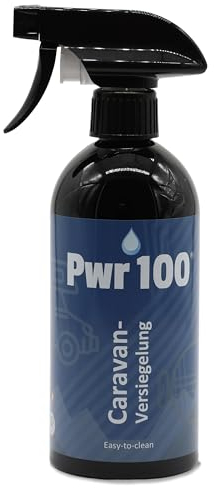 PWR100 Caravan-VERSIEGELUNG | echte Nanotechnik, Lotus-Effekt für alle Nicht saugenden Flächen in und am Wohnmobil. Abperleffekt für Glanz und Schutz. Made IN Germany