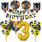 Geburtstag Deko 3 Jahre Gelb Luftballons Junge,24 Stück Luftballons Geburtstagsdeko 3 Jahre Jungen,Folienballon 3 Jahre,Latex ballons für Kindergeburtstag Party Deko