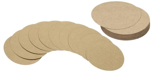 PATIKIL 36 Stück Moderationskarten Karteikarten Kreis-Karton, 7.5 cm runde Ausschnitt-Papierdicke Karton-Untersetzer für DIY-Bastelprojekte Klassenzimmer-Pinnwand-Dekoration, Kraftfarbe