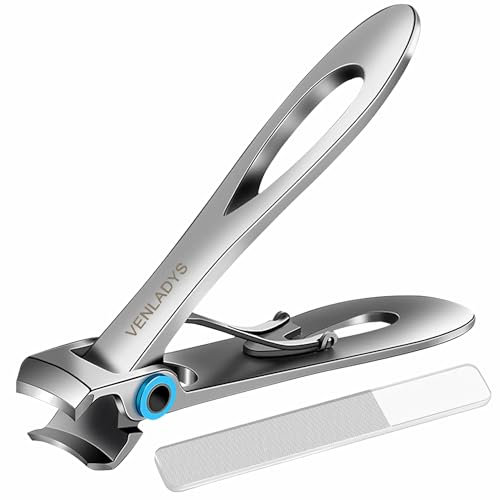 Large Nail Clippers for Thick Nails Toenail 16mm Jaws Sharp Curved Blade Manicure Trimming Tools Specializing in Cutting Thick and Hard Nails Men Women Elderly or Even Pet Nails are Also Applicable