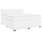 vidaXL Boxspringbett, Polsterbett Bett mit Matratze, Bettgestell mit Kopfteil Lattenrost, Doppelbett für Schlafzimmer, Weiß 180x200cm Kunstleder
