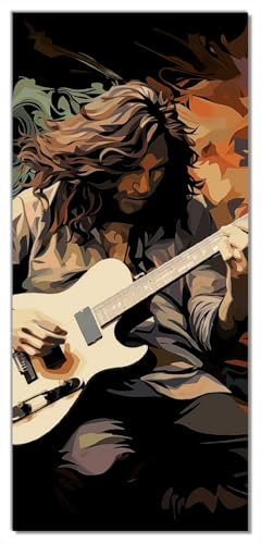 Türtapete Türposter Gitarrensolo - Größe 93 x 205 cm - Türaufkleber mit Kleister